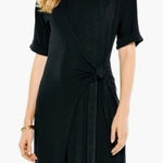 Nic+Zoe Knit Tie Dress Black Onyx Medium Photo 0