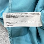 Venus  Teal Satin Slip Dress Size 8 Cowl‎ Neck Adjustable Straps Midi Slit Party Photo 5