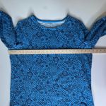 Talbots Sketched Floral Crewneck Tee Size 1X Blue Cotton Stretch Comfort Layers Photo 8