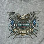 Harley Davidson  Long Sleeve Tattoo Graphic T Shirt Womens L Grey Omaha Nebraska Photo 1