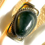 Blue and silver tone cocktail ring Photo 0