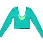 NWT Araminta James Women's Ocean Breeze Crinkle Top Tropical Green Size 6/XS Photo 3