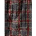L.L.Bean Women's Plaid Flannel Relaxed Full Zip Hoodie Shirt XS Gray Red READ Photo 6