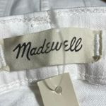 Madewell Jeans 10” Petite High Rise Skinny Pure White Step Raw Hem Sz 36/42 NWT Photo 7
