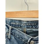 American Eagle AEO Jeans Women 14 X-LONG Blue Denim Hi-Rise Girlfriend Button Photo 5
