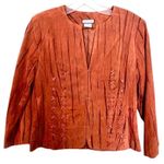 Mythology boutique leather jacket Women's sienna color with leather details Brown Size 4 Photo 0