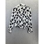 Leith Women's Blouse Surplice Long Sleeve Feather Brushstrokes Print Size XS Photo 1