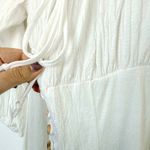 Up Front Womens Milkmaid Top Size L White Peasant Boho Cottage Babydoll Fairy Size L Photo 5