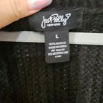 Just Polly Color Block Eye Lash Fringe Cropped Knit Sweater Brown Size L Photo 1