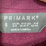 Primark Women’s Cropped Sweatshirt Maroon Purple Long Sleeve Size S Casual Pullo Photo 4