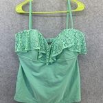 Catalina Collections by  Women's Swim Top Mint Size XL Eyelet Wireless Padded Photo 0