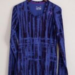 Under Armour  L Heat Gear Fitted Crew Neck Long Sleeved Top in Purple Tie Dye Photo 0