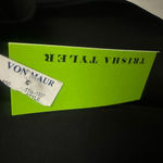 Trisha Tyler Long Sleeve Blouse Elastic Band Front Size 3X Black Assymetric NWT Photo 2