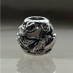 Pandora  Sterling Silver “Delicate Rose” Pink Enamel rose charm. Photo 0