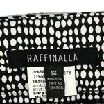 Raffinalla Black and White Artsy Polka Dot Mix Print Stretch Rayon Pants Size 12 Photo 3