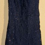 City Triangles Navy Lace Mini Dress Photo 0