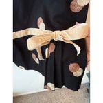 Anthropologie Ruth Embroidered Polka Dot Ribbon Pleated Hem Straight Skirt Black Women Size 10 Photo 2