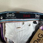 D&G  Dolce & Gabbana Striped Cropped Jeans Womens 26 Purple Multi Retro Photo 8