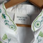 Tuckernuck  Hyacinth House Erin Blouse in white with green embroidery Small Photo 6