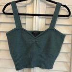 Witty Fox Blue Sweater Knit Crop Tank Top‎ Size Large Photo 0