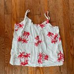 red and white palm tree flowy preppy tank top Photo 0
