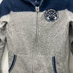 PINK - Victoria's Secret Victoria’s Secret Pink Gray Rock & Roll Zip Up Knit Hoodie Size Small Photo 1