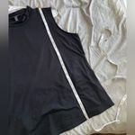 Eileen Fisher  Top Sleeveless Large Viscose Blend Mock Neck Black Solid Pullover Photo 7