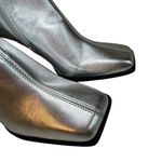 Gianni Bini Metallic Silver Block Heel Boots Size 8.5 NWT Futuristic Ankle Boots Photo 6