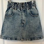 Abercrombie & Fitch NWT Ultra High Rise Paperbag Elastic Waist Denim Skirt 28/6 Photo 0