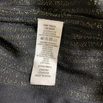 Elan  Black Gold Metallic Striped Maxi Slip Dress Spaghetti Strap XS Pockets Photo 4