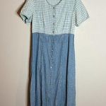Vintage button down denim maxi dress Blue Size M Photo 0