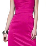 Alfred Angelo Stunning fuchsia one shoulder dress. Size 6. EUC Photo 0