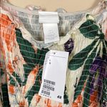 H&M NWT  Women’s Floral Tropical Multicolor Smocked Tie Waist Tank Romper Photo 7