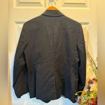 Talbots  black knit blazer size 14 Aberdeen with anchors lining notched collar Photo 2
