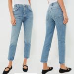 AGOLDE  X Tuckernuck Riley High Rise Straight Leg Jeans Quiver Light Medium Wash Photo 1