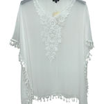 CPOKRTWSO Womens White Crochet‎ Beach Swimsuit Coverup Size 2X Photo 0