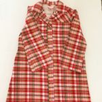 Vintage Loll Ease Plaid Dress Pearlized Buttons Festive Trendy 70’s 80’s Red Size undefined Photo 1