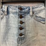 We The Free   by Free People Women Size 29 Button Fly Distressed Mini Denim Skirt Photo 2