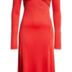 Farm Rio Twisted Cup Midi Dress - Size Small - Red (New) Photo 0