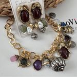 ZARA Elephant Dangle earrings Animal Pearl Gems Heart Charms Womens Jewelry Photo 12