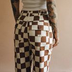 P&Co P&  NWT 304 Service Fatigue Checkerboard High Waisted Straight Leg Pants 2 Reg Photo 5