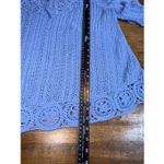 Denim 24/7 Crochet Floral Lace Knit Pullover Top Blue Size undefined Photo 5