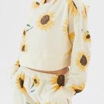 Urban Outfitters Out from Under Yellow Sunflower Cropped Hoodie Sweatshirt Photo 0