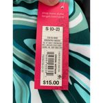 Xhilaration  Juniors High Leg Scoop Waist Bikini Bottom Size S Blue Swirl Photo 4