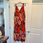 New Directions 3X Floral Maxi Dress Red Photo 1