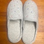 Isotoner  Gray Slippers with Floral Accents Photo 0