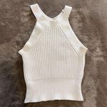 Brandy Melville  White Knitted Sweater Stretch Tank Top Women’s One Size EUC Photo 0