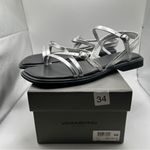 Vagabond NWB  Women's Shoemakers Izzy Sandal metallic silver  black size 40 US 10 Photo 0