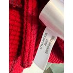 Madewell  long sleeve‎ thermal shirt Red waffle knit Vneck Christmas Small Blouse Photo 6