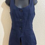 Madewell  navy Scoopneck Cutaway Vest NWT size 0 Photo 3